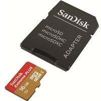 SanDisk Carte mémoire Extreme+ microSDHC 64 Go Class 10 + adaptateur
