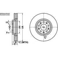ATE Bremsensatz Bremsensatz, Scheibenbremse vorne rechts links belüftet 305mm für FIAT 77366389 9951050 9948030 IJF1418AK8 ATE Bremsensatz Bremsensatz, Scheibenbremse vorne rechts links belüftet 305mm für FIAT 77366389 9951050 9948030 IJF1418AK8