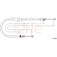 COFLE Seilzug, Feststellbremse rechts  für RENAULT 8200214750 8200673249 11.6663 COFLE Seilzug, Feststellbremse rechts  für RENAULT 8200214750 8200673249 11.6663