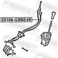 FEBEST Seilzug, Schaltgetriebe  für CITROËN/PEUGEOT ALFAROME/FIAT/LANCI 2444.EL 1401176480 1401174680 25106-G9BE4R FEBEST Seilzug, Schaltgetriebe  für CITROËN/PEUGEOT ALFAROME/FIAT/LANCI 2444.EL 1401176480 1401174680 25106-G9BE4R