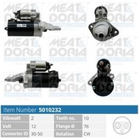 MEAT & DORIA Starter 12V für SKODA VW SEAT AUDI VAG 059911023H 059911023HX 5010232 MEAT & DORIA Starter 12V für SKODA VW SEAT AUDI VAG 059911023H 059911023HX 5010232