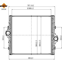 NRF Ladeluftkühler  für TOYOTA 1794030160 309108 NRF Ladeluftkühler  für TOYOTA 1794030160 309108