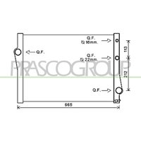 PRASCO Kühler, Motorkühlung  für BMW 8654431 7807624 17117533472 BM822R002 PRASCO Kühler, Motorkühlung  für BMW 8654431 7807624 17117533472 BM822R002