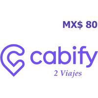 Cabify 2 Viajes MX$80 Gift Card MX