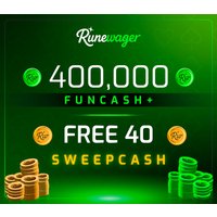 Runewager 400000 Fun Cash + FREE 40 Sweep Cash