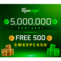 Runewager 5000000 Fun Cash + FREE 500 Sweep Cash