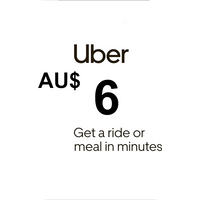 Uber AUD 6 Gift Card AU