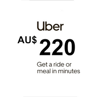 Uber AUD 220 Gift Card AU