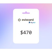 EvixCard PayPal USD 470 Gift Card