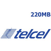 Telcel 220MB Data Mobile Top-up MX