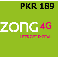 Zong 189 PKR Mobile Top-up PK