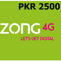 Zong 2500 PKR Mobile Top-up PK