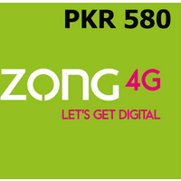 Zong 580 PKR Mobile Top-up PK