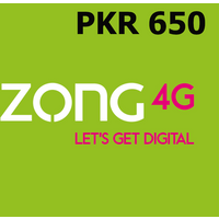 Zong 650 PKR Mobile Top-up PK