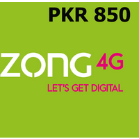 Zong 850 PKR Mobile Top-up PK