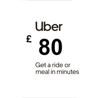 Uber £80 UK Gift Card