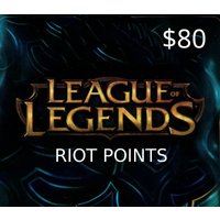 League of Legends $80 Prepaid RP Card US