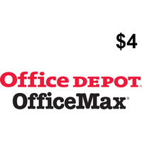 Office Depot $4 Gift Card US