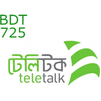 Teletalk 725 BDT Mobile Top-up BD