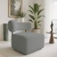 Poltrona Decorativa Orgânica Maya Veludo Grafite Ferro Preto - Pallazio