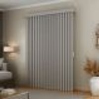 Persiana Vertical Em Tecido Blackout Com Bando Crisdan Largura 1,80 X 1,30 Altura Cinza