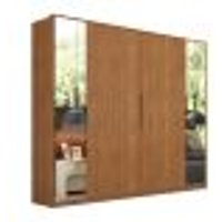 Guarda-Roupa Casal com 2 Espelhos Atrice 6 Portas 6 Gavetas Amêndola