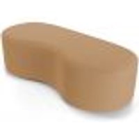 Puff Decorativo Orgânico para Living Quarto 140cm Orbit W01 Bouclê Mostarda - Lyam Decor