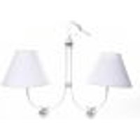 Lustre 2L Simples 2 Flores P Branco Quarto Bebê Infantil Menina Menino