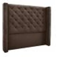 Cabeceira Decorativa King Size 2,19M Loewe Veludo Marrom G63 - Gran Belo