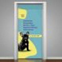 Adesivo de Porta Pet Shop Aqui Tem -73X210Cm