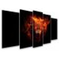 Kit Quadro Decorativo Animais Para Sala de Estar 158x90cm A193 - Pallazio