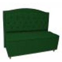 Cabeceira mais Calçadeira Casal Queen 160cm Para Cama Box Diana Suede Verde - Dellas Store