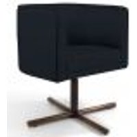 Poltrona Decorativa Giratória Base X Betina D02 Veludo Preto C-300 - Lyam Decor