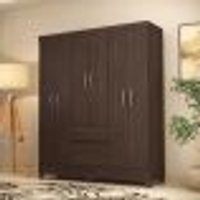 Conjunto Guarda Roupa 6 Portas e Sapateira Amadeu Cafe Touch