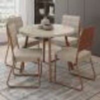 Conjunto Sala de Jantar 4 Cadeiras Dália Carraro Petra Rose