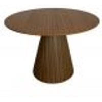 Mesa de Jantar Cone Redonda 130 cm Base Madeira Pau Ferro