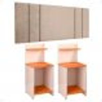 Kit Quarto 2 Mesinhas Lateral Fantasy Off White/Cinamomo Prateleira Nicho Cabeceira Luana Suspensa Cama Box Casal 1,40 Areia Suede - Lojas RPM