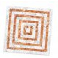 Adesivo para Azulejo Unitário Mármore Laranja e Branco 19-20x20cm