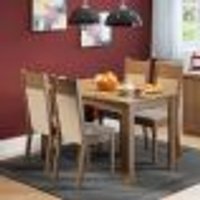 Conjunto Sala de Jantar Havana Madesa Mesa Tampo de Madeira com 4 Cadeiras