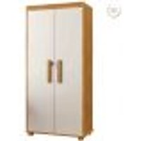 Armário Multiuso 5 Prateleiras 2 Pts c/ Chave 100% MDF Apollo Cinamomo/Off White