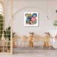 Quadro Cartoon Picasso Funny Head Two 86x86 Sem Moldura