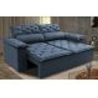 Sofá 3 Lugares Retrátil e Reclinável Cama inBox Compact 1,80m Velusoft Azul