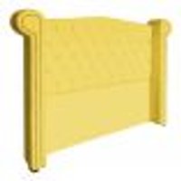 Cabeceira Sienna Casal Luxo Suede Amarelo