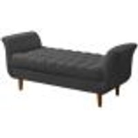 Recamier Estofado Grécia Cinza Escuro 150 cm.