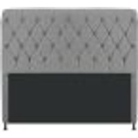 Cabeceira Estofada Cristal 160 cm Queen Size Com Capitonê Corano Cinza - Amarena Móveis