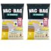 Kit 2 Sacos Vac Bag Ordene para Roupas Médio 45x65cm A Vácuo Polietileno Reutilizável
