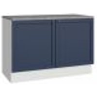 Balcão de Cozinha 120 cm 2 Portas Branco/Azul Vik Madesa