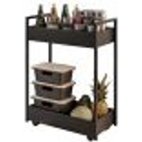 Carrinho Gourmet de Apoio Industrial 2 Prateleiras Sara M24 Preto - Mpozenato