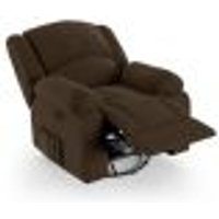 Poltrona do Papai Reclinável Pietra Glider Giratória USB FH9 Veludo Marrom - Mpozenato