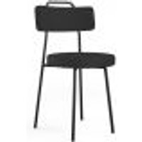 Cadeira Decorativa Estofada Para Sala De Jantar Barcelona L02 Facto Preto - Lyam Decor